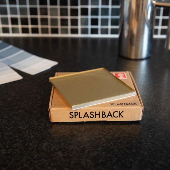 Brass Self-Adhesive Glass Splashback