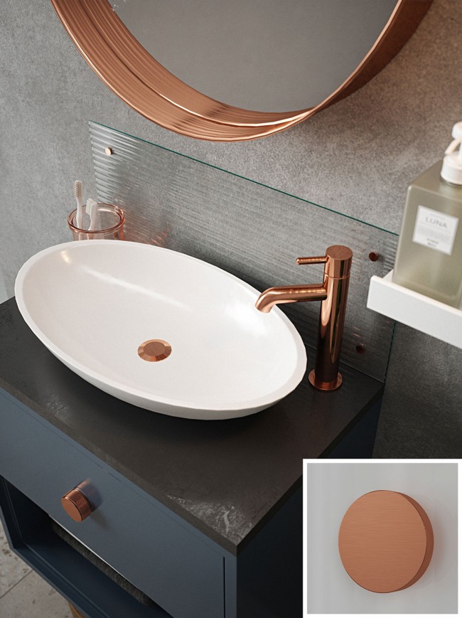 Fluted Clear 4mm Glass Bathroom Splashback - choice of caps