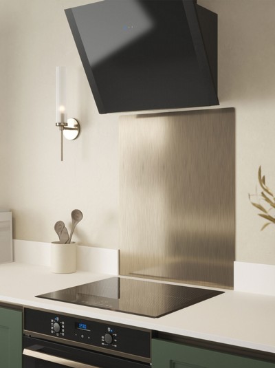 Brushed Brass Self-Adhesive Stainless Steel Splashback
