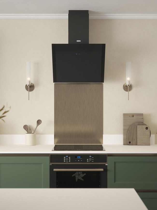 Brushed Brass Self-Adhesive Stainless Steel Splashback