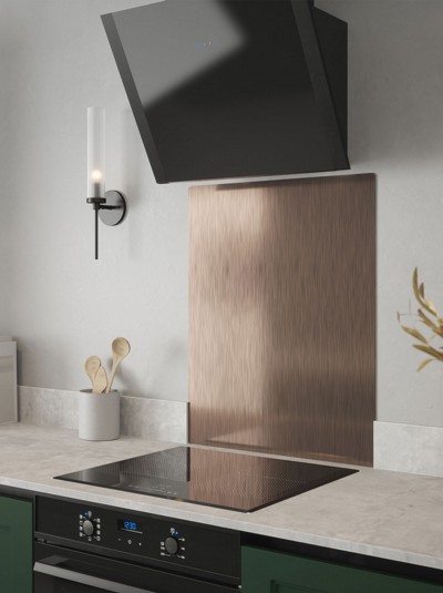 Brushed Copper Self-Adhesive Stainless Steel Splashback
