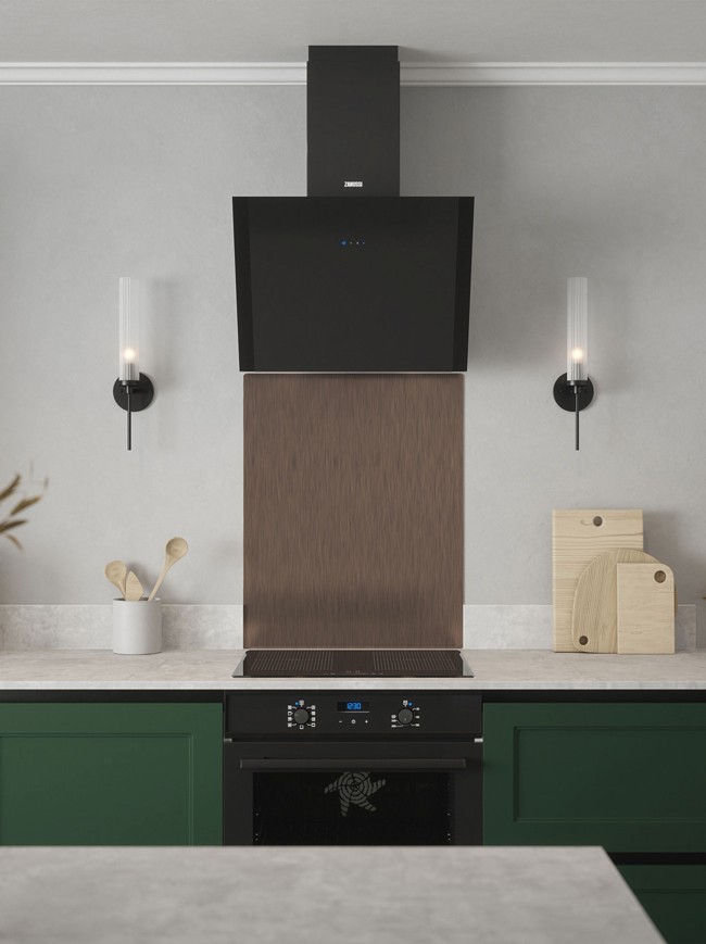 Brushed Copper Self-Adhesive Stainless Steel Splashback