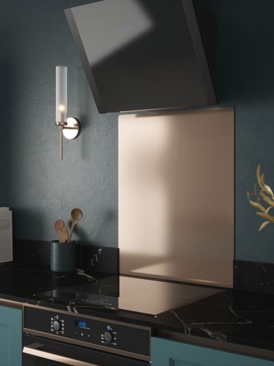 Copper Shimmer Self-Adhesive Stainless Steel Splashback