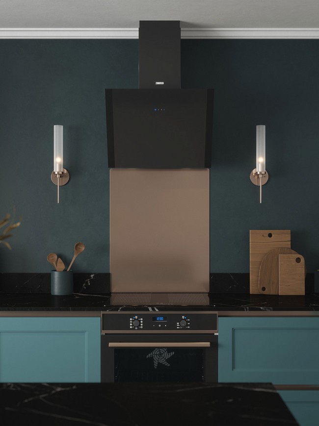 Copper Shimmer Self-Adhesive Stainless Steel Splashback