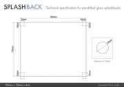 Clear 4mm Glass Splashback - choice of caps