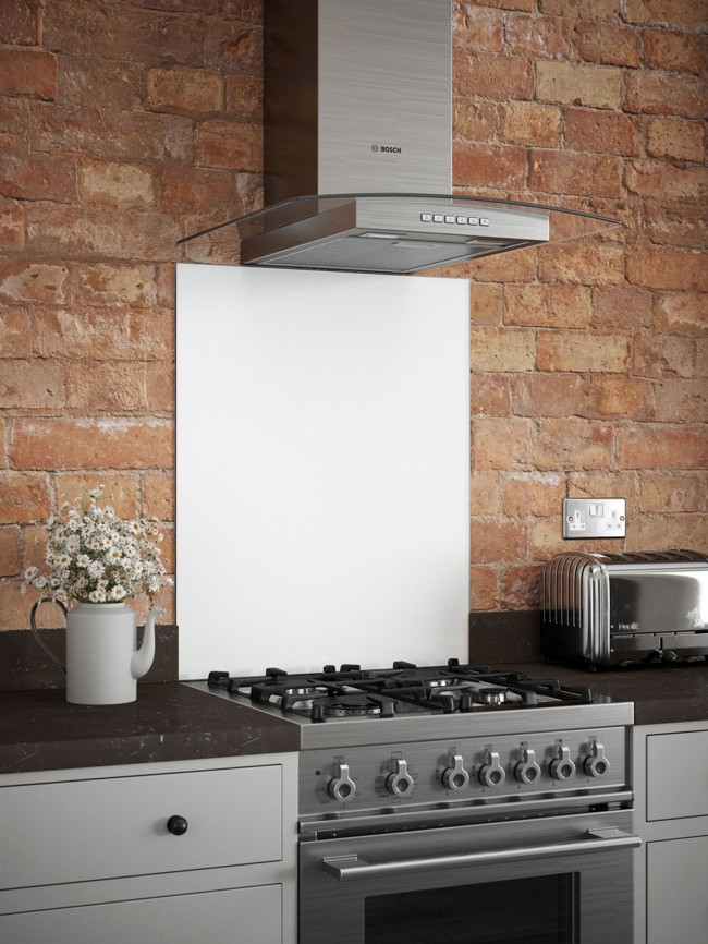 Ice White Self-Adhesive Glass Splashback