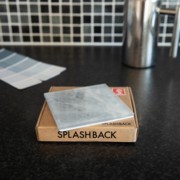 Pietra Grey Marble Self-Adhesive Glass Splashback