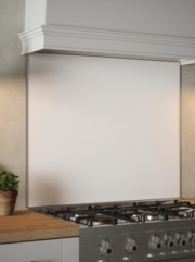 Country Living Linen White Self-Adhesive Matt Glass Splashback