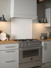 Country Living Linen White Self-Adhesive Matt Glass Splashback