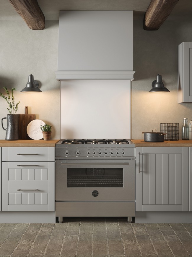 Country Living Linen White Self-Adhesive Matt Glass Splashback