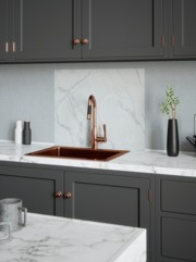 Calacatta Marble Self-Adhesive Glass Splashback