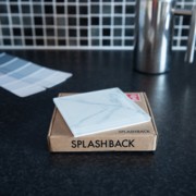Calacatta Marble Self-Adhesive Glass Splashback